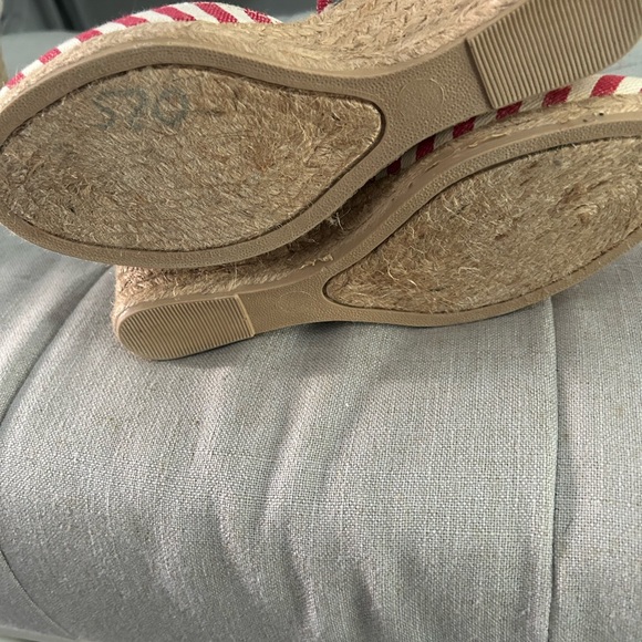 Red & White Stipe Espadrille Sz 7.5 - Picture 5 of 7